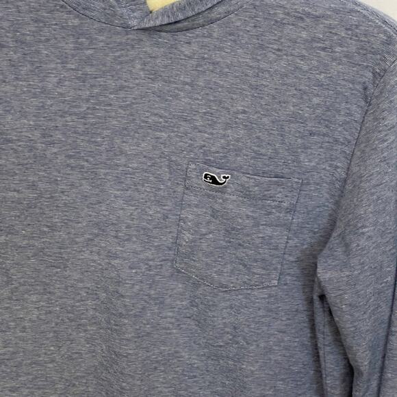Vineyard Vines Edgartown Blue Whale Hooded Pull-over Top Medium (12-14) - Picture 2 of 5